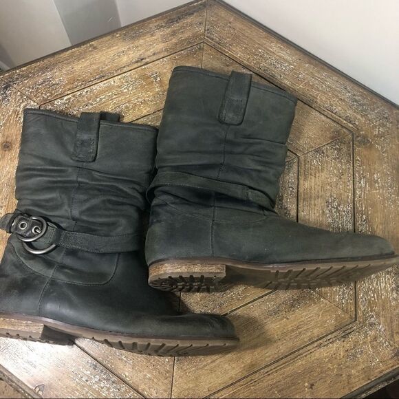 Soft Leather Biker Moto Ankle Boots Women’s Size 7 - Picture 2 of 9